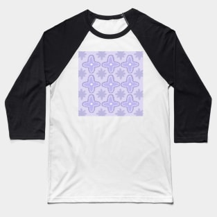 Boho Natural Collection Boho Aesthetic Star Pattern in Pastel Lilac Light Purple Baseball T-Shirt